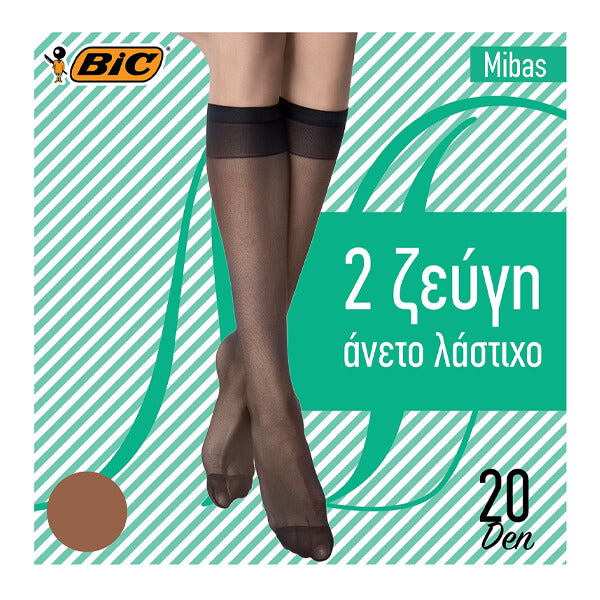 BIC ΚΑΛΤΣΑΚΙ MIBAS 20DEN ONE SIZE - (ΚΑΡΑΜΕΛΕ)