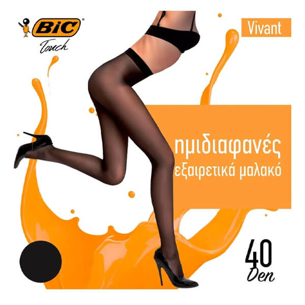 BIC ΚΑΛΣΟΝ VIVANT 40DEN (MEDIUM) - (ΜΑΥΡΟ)