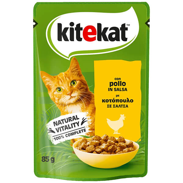 KITEKAT ΓΑΤΟΤΡΟΦΗ 85gr. - (ΚΟΤΟΠΟΥΛΟ ΜΕ ΣΑΛΤΣΑ)