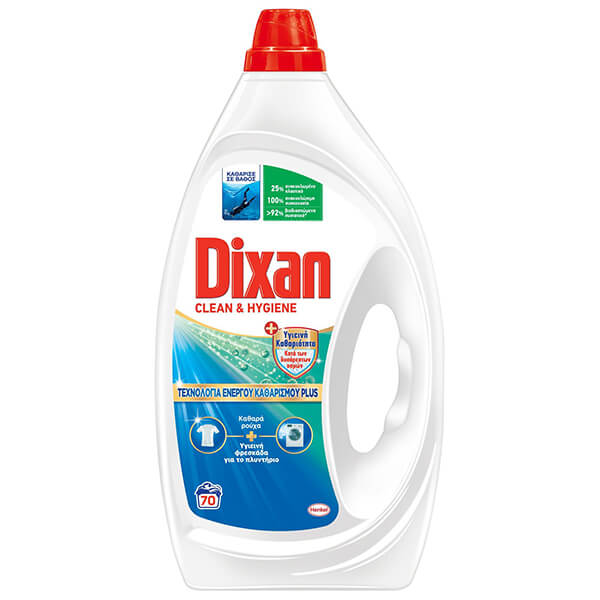 DIXAN ΥΓΡΟ ΠΛΥΝΤΗΡΙΟΥ GEL 70μεζ. - (3,315lit) (CLEAN AND HYGIENE)
