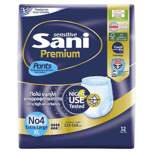 SANI PREMIUM PANTS ΕΣΩΡΟΥΧΑ No4 (12τεμ.) - (EXTRA LARGE)