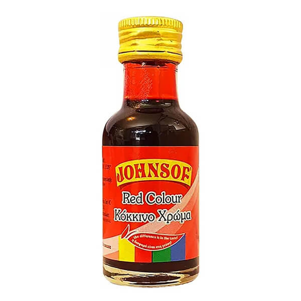 JOHNSOF ΧΡΩΜΑ ΖΑΧΑΡΟΠΛΑΣΤΙΚΗΣ 28ml. - (ΚΟΚΚΙΝΟ)