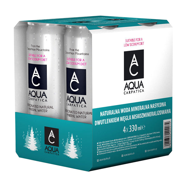 AQUA CARPATICA (4x330ml) - (ΑΝΘΡΑΚΟΥΧΟ ΦΥΣΙΚΟ ΜΕΤΑΛΛΙΚΟ ΝΕΡΟ)