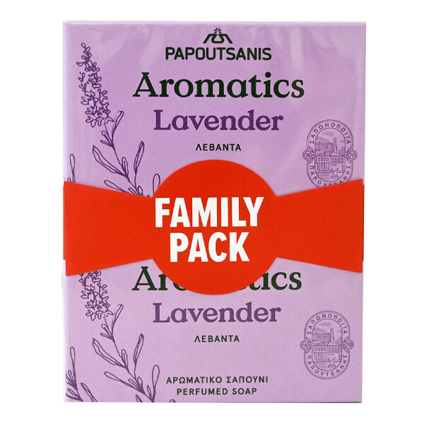 PAPOUTSANIS AROMATICS ΣΑΠΟΥΝΙ 4x100gr. - (LEVANDA)
