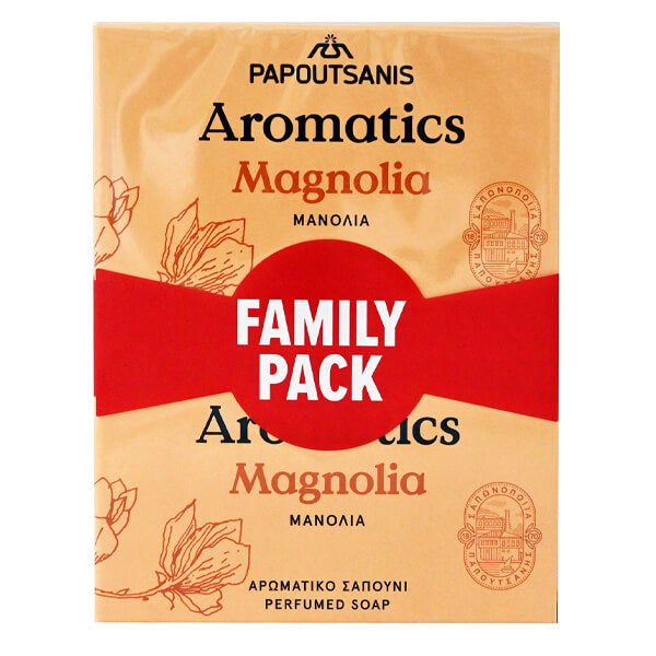 PAPOUTSANIS AROMATICS ΣΑΠΟΥΝΙ 4x100gr. - (MAGNOLIA)