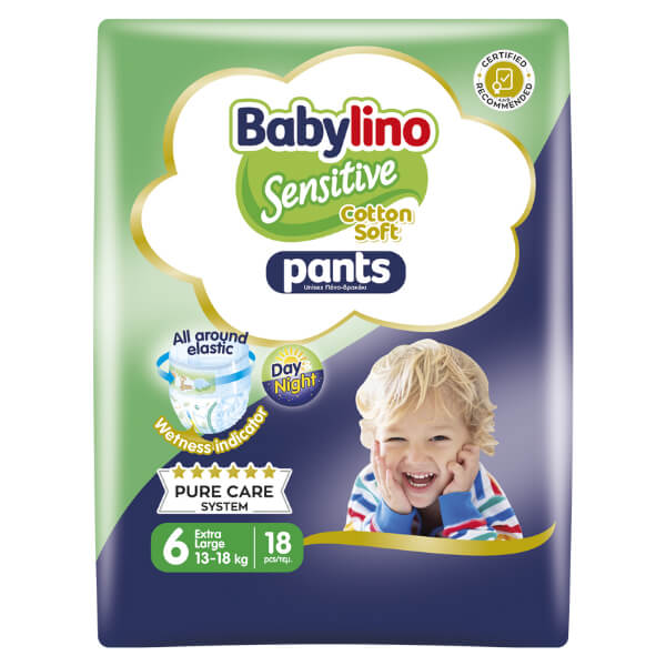 BABYLINO PANTS SENSITIVE No6 (18τεμ.) (13-18kg)