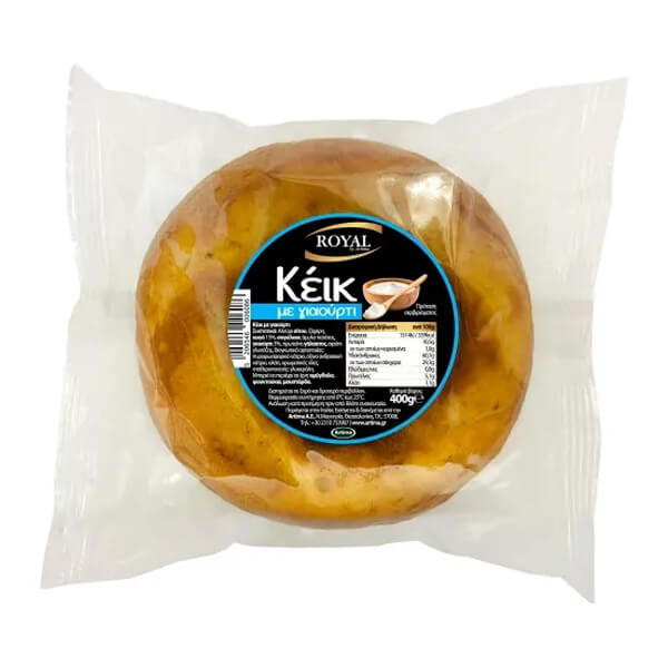 ROYAL ΚΕΙΚ ΣΤΡΟΓΓΥΛΟ 400gr. - (ΜΕ ΓΙΑΟΥΡΤΙ)