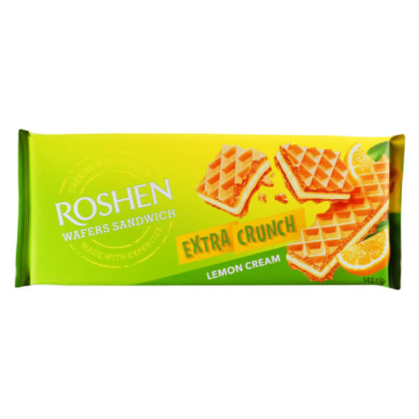 ROSHEN WAFERS SANDWICH ΤΡΑΓΑΝΗ ΓΚΟΦΡΕΤΑ 142gr. - (ΛΕΜΟΝΙ)
