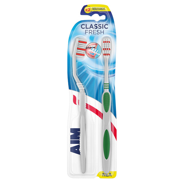 AIM ΟΔΟΝΤΟΒΟΥΡΤΣΑ - (CLASSIC FRESH) (ΜΑΛΑΚΗ) 2τεμ.