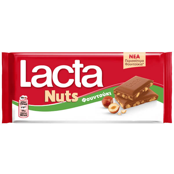 LACTA ΣΟΚΟΛΑΤΑ 85gr. - NUTS (ΦΟΥΝΤΟΥΚΙ)