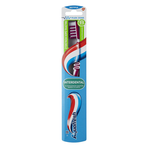 AQUAFRESH ΟΔΟΝΤΟΒΟΥΡΤΣΑ - (FLEX INTERDENTAL) (MEDIUM)