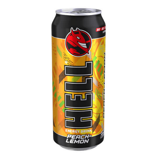 HELL ENERGY DRINK 500ml - (PEACH - LEMON)
