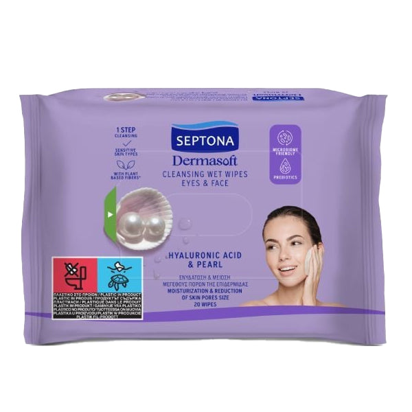 SEPTONA ΜΑΝΤΗΛΑΚΙΑ ΚΑΘΑΡΙΣΜΟΥ (2x20τεμ.) - (ΥΑΛΟΥΡΟΝΙΚΟ ΟΞΥ & ΜΑΡΓΑΡΙΤΑΡΙ)