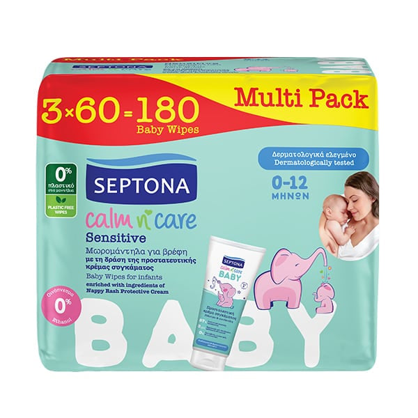 SEPTONA ΜΩΡΟΜΑΝΤΗΛΑ CALM N' CARE (3x60τεμ.) - (SENSITIVE)