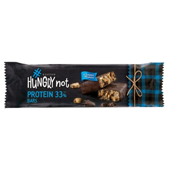 HUNGRY NOT ΜΠΑΡΑ ΠΡΩΤΕΙΝΗΣ 45gr. - (ΜΑΥΡΗ ΣΟΚΟΛΑΤΑ - ΜΠΙΣΚΟΤΟ)