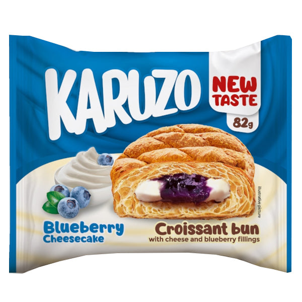 KARUZO ΚΡΟΥΑΣΑΝ BUN 82gr - (CHEESECAKE BLUEBERRY)