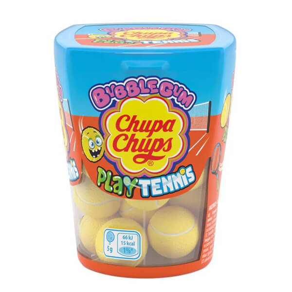 CHUPA CHUPS BUBBLE GUM (10x90gr.) - (PLAY TENNIS) (ΑΝΑΝΑΣ)