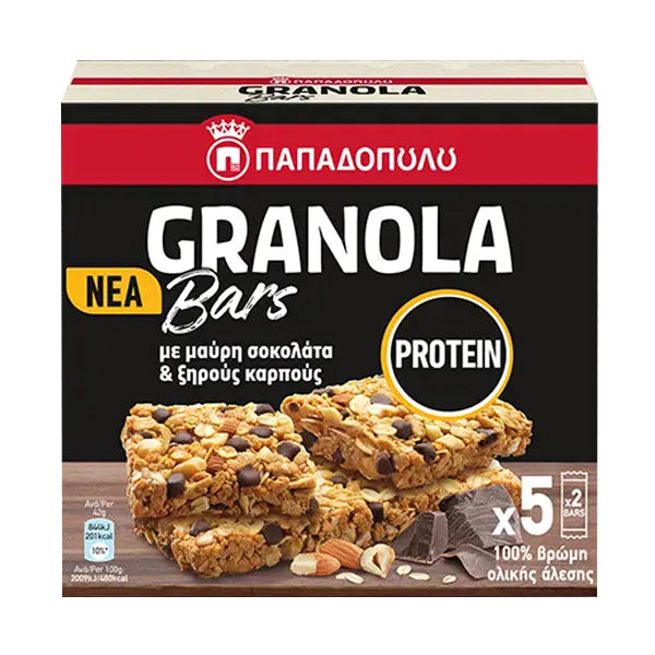 ΠΑΠΑΔΟΠΟΥΛΟΥ GRANOLA BARS (5x42gr.) - (ΠΡΩΤΕΪΝΗΣ)