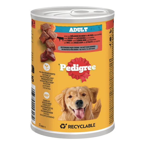 PEDIGREE ΣΚΥΛΟΤΡΟΦΗ ΠΑΤΕ 400gr. - (ΜΟΣΧΑΡΙ & ΣΥΚΩΤΙ & ΚΑΡΟΤΑ)
