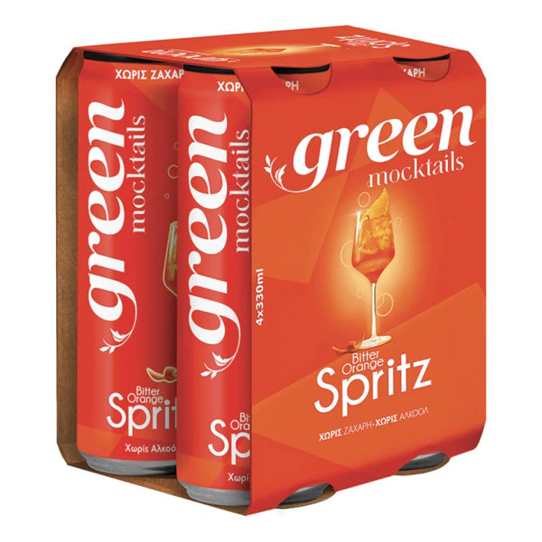 GREEN MOCTAILS (4x330ml) - (BITTER ORANGE SPRITZ)
