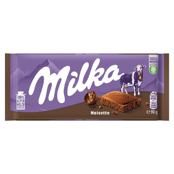 MILKA ΣΟΚΟΛΑΤΑ 90gr - (NOISETTE)