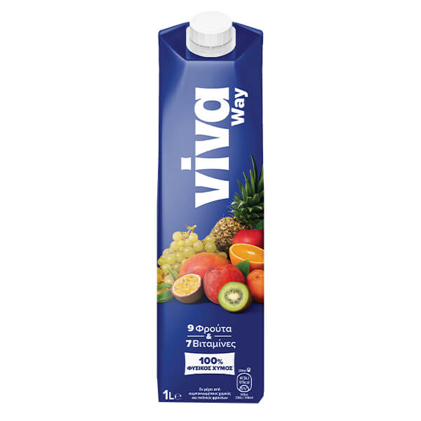 VIVA 1lit - (WAY 9 ΦΡΟΥΤΑ 100% ΦΥΣΙΚΟΣ ΧΥΜΟΣ)