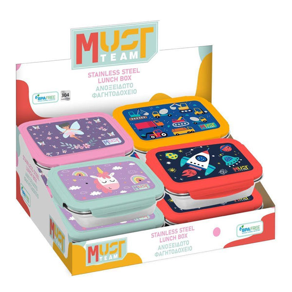 ΦΑΓΗΤΟΔΟΧΕΙΟ ΠΑΙΔΙΚΟ MUST TEAM 900ML ΑΓΟΡΙ - ΚΟΡΙΤΣΙ ΜΕ ΑΝΟΞΕΙΔΩΤΗ ΒΑΣΗ 4 ΣΧΕΔΙΑ