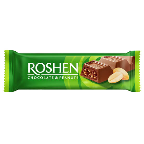 ROSHEN ΜΠΑΡΑ ΣΟΚΟΛΑΤΑΣ 29gr. - (ΓΑΛΑΚΤΟΣ ΜΕ ΦΥΣΤΙΚΙΑ ΚΑΙ ΚΡΕΜΑ ΦΥΣΤΙΚΙΟΥ)