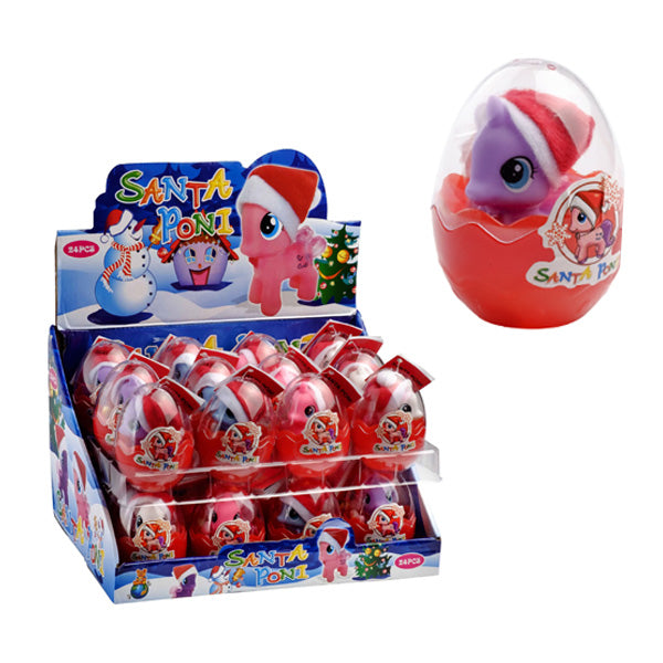 ΧΡΙΣΤΟΥΓΕΝΝΙΑΤΙΚΟ ΑΥΓΟ ΜΕ ΖΑΧΑΡΩΤΑ (24x3gr.) - (SANTA PONY)