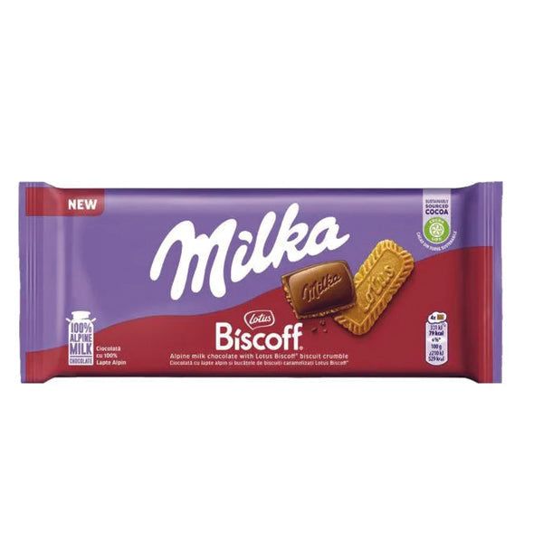 MILKA ΣΟΚΟΛΑΤΑ 90gr - (LOTUS BISCOFF)