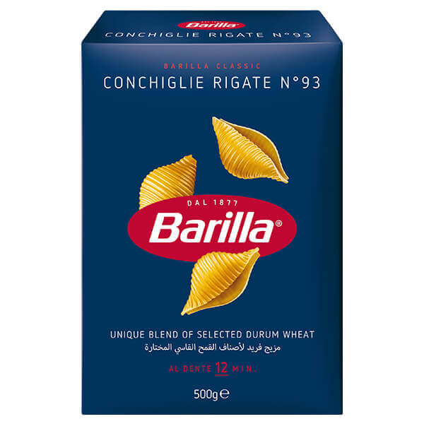 BARILLA 500gr - No 93 (CONCHIGLIE RIGATE)