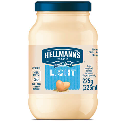HELLMANN'S ΜΑΓΙΟΝΕΖΑ 225ml - (LIGHT)