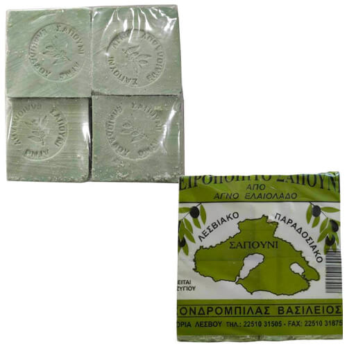 ΣΑΠΟΥΝΙ ΛΕΣΒΟΥ (4x250gr.) - (ΠΡΑΣΙΝΟ)