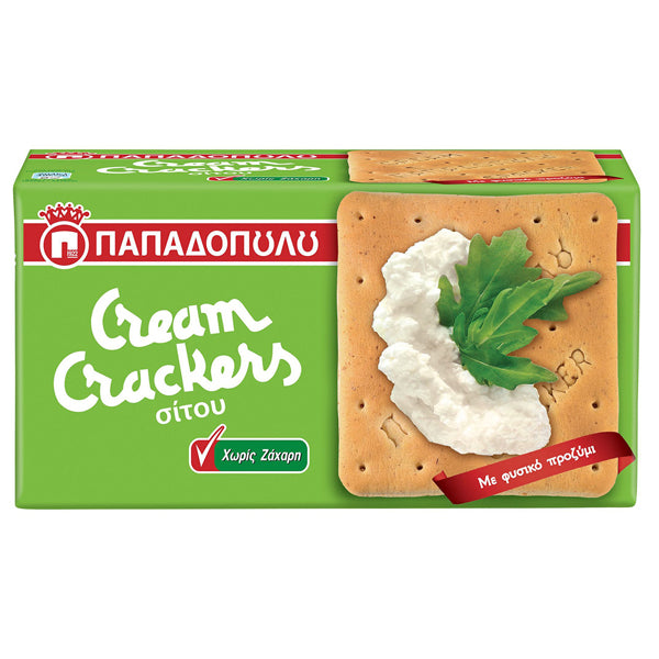 ΠΑΠΑΔΟΠΟΥΛΟΥ CREAM CRACKERS 165gr. - (ΧΩΡΙΣ ΖΑΧΑΡΗ)