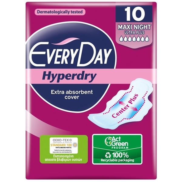 EVERYDAY HYPERDRY ΣΕΡΒΙΕΤΕΣ 10τεμ. - (MAXI NIGHT ULTRA PLUS) (1836Δ)