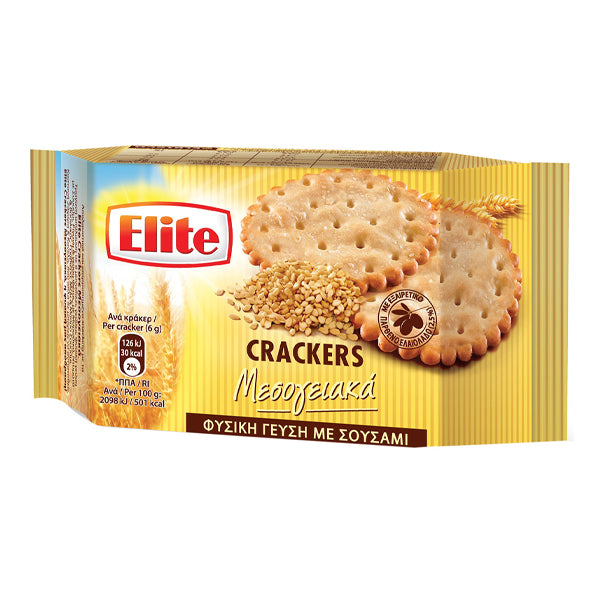 ELITE CRACKERS ΜΕΣΟΓ/ΚΑ 105gr. - (ΦΥΣΙΚΗ ΓΕΥΣΗ)