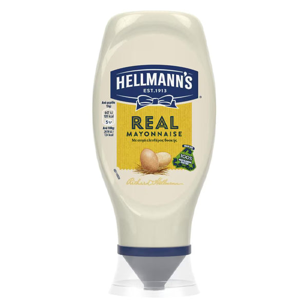 HELLMANN'S ΜΑΓΙΟΝΕΖΑ 430ml - (REAL) (TOP DOWN)