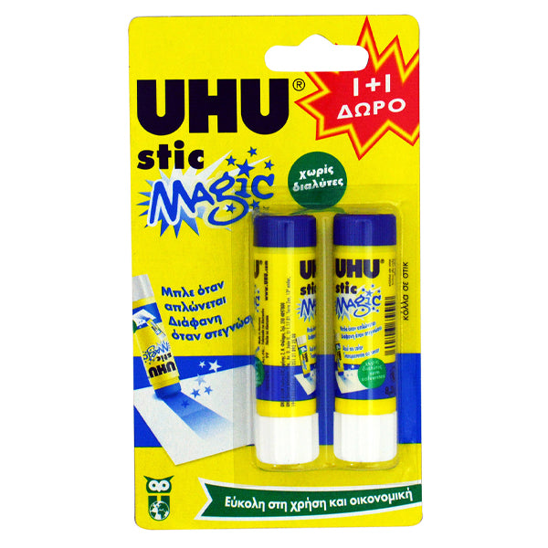 UHU ΚΟΛΛΑ STIC MAGIC (8.2gr) - (1+1 ΔΩΡΟ)