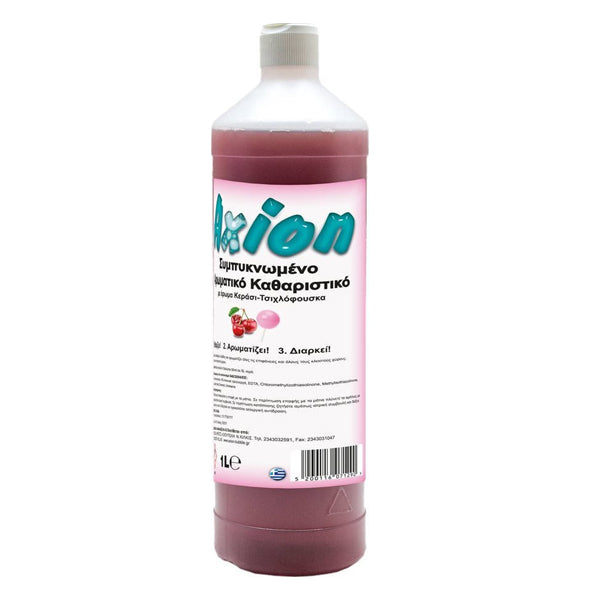 AXION ΣΥΜΠ/ΝΟ ΥΓΡΟ ΑΡΩΜΑΤΙΚΟ ΚΑΘΑΡΙΣΤΙΚΟ 1lit - (ΚΕΡΑΣΙ ΤΣΙΧ)