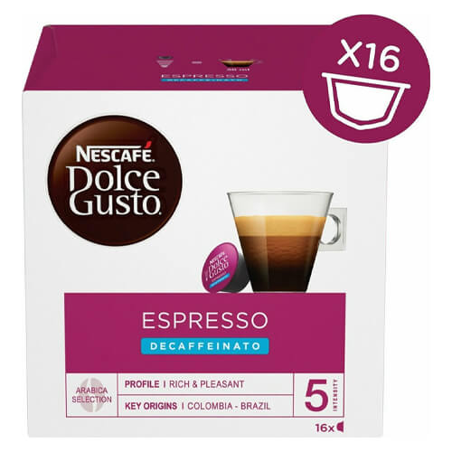 NESCAFE DOLCE GUSTO ESPRESSO (16cups) - (DECAF)