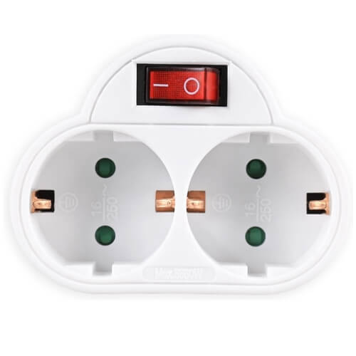 ΑΝΤΑΠΤΟΡΑΣ ΑΠΟ ΣΟΥΚΟ ΣΕ 2 ΣΟΥΚΟ ΜΕ ΔΙΑΚΟΠΤΗ - (ΛΕΥΚΟ)