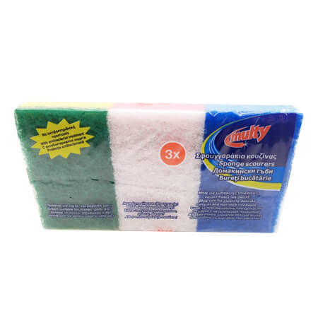 MULTY ΣΦΟΥΓΓΑΡΙ ΚΟΥΖΙΝΑΣ 3τεμ. - (ΠΟΛΥΧΡΩΜΟ)