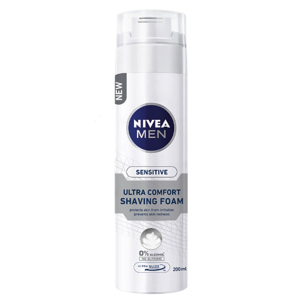 NIVEA ΑΦΡΟΣ ΞΥΡΙΣΜΑΤΟΣ 200ml - (SENSITIVE) (ULTRA COMFORT)
