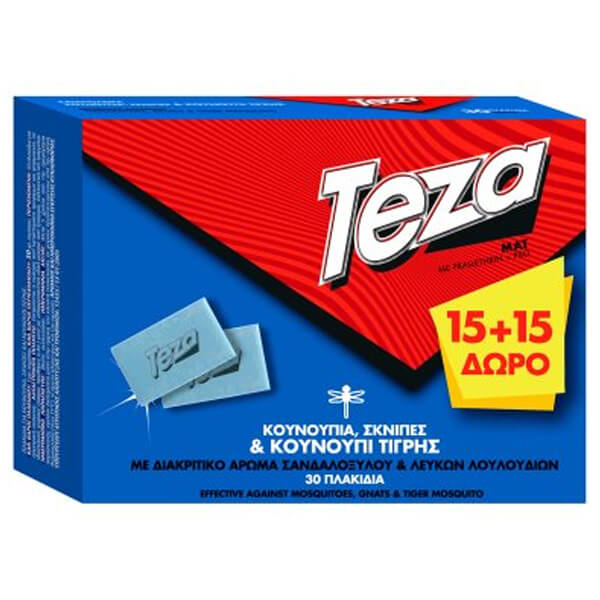 TEZA FIK ΤΑΜΠΛΕΤΕΣ ΕΝΤΟΜΩΝ (15τεμ.) - (+15τεμ. ΔΩΡΟ)