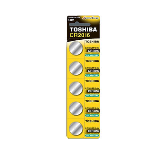 TOSHIBA ΜΠΑΤΑΡΙΑ (CR2016) (5τεμ.) 3V- (ΜΕ ΦΟΡΟ 0,02€)