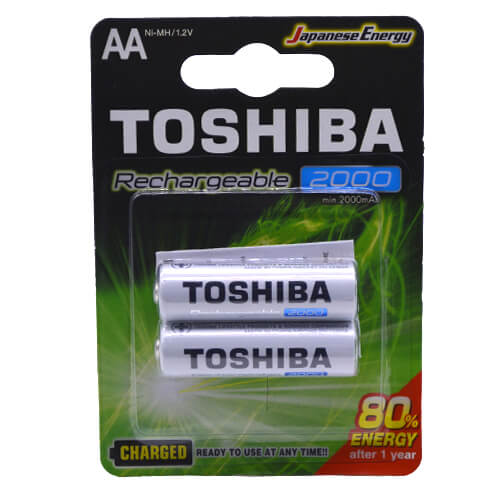 TOSHIBA ΜΠΑΤΑΡΙΑ (ΕΠΑΝΑΦΟΡΤ.) AA (2τεμ.) - 2000mAh (ΜΕ ΦΟΡΟ 0,02€)