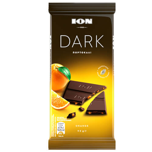 ΙΟΝ ΣΟΚΟΛΑΤΑ ΥΓΕΙΑΣ DARK 90gr. - (ΠΟΡΤΟΚΑΛΙ) (No 3928)