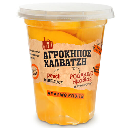 ΑΓΡΟΚΗΠΟΣ ΧΑΛΒΑΤΖΗ ΦΡΟΥΤΟΣΑΛΑΤΑ 400gr. - (ΡΟΔΑΚΙΝΟ ΣΕ ΦΕΤΕΣ)