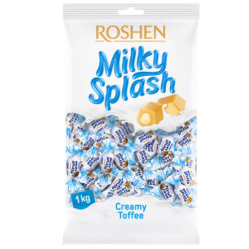 ROSHEN MILKY SPLASH ΚΑΡΑΜΕΛΕΣ ΜΑΛΑΚΕΣ 1kg - (CREAMY TOFFEE)