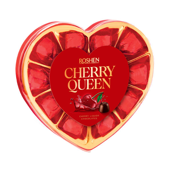 ROSHEN CHERRY QUEEN HEART ΣΟΚΟΛΑΤΑΚΙΑ 125gr. - (ΓΕΜΙΣΗ CHERRY BRANDY)